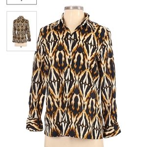Jones New York Signature Abstract Button Down